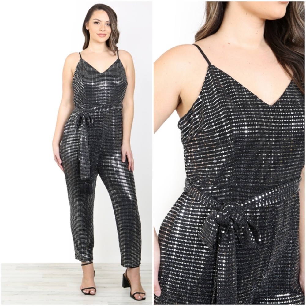 Black & Silver tone Jumpsuit